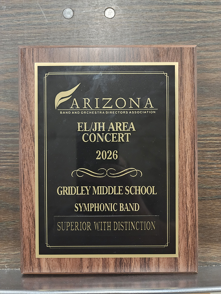 Gridley's ABODA award plaque